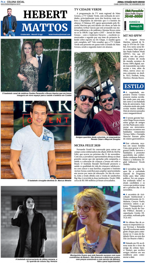 Coluna Social: 04-11-2020