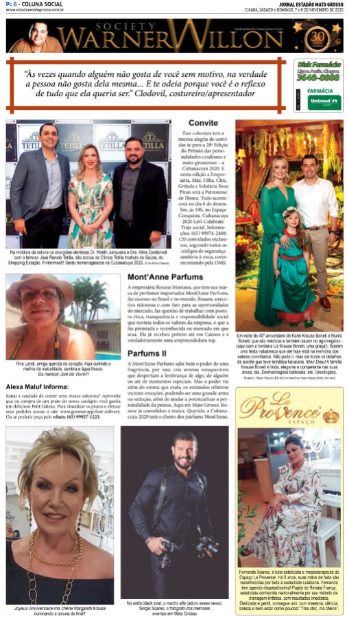 Coluna Social: 07-11-2020