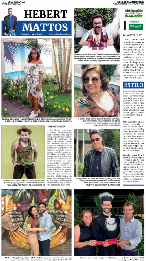 Coluna Social: 12-11-2020