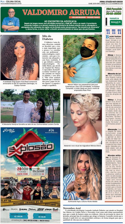 Coluna Social: 20-11-2020