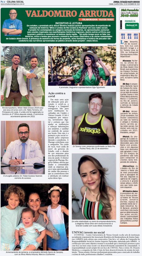 Coluna Social: 25-11-2020 
