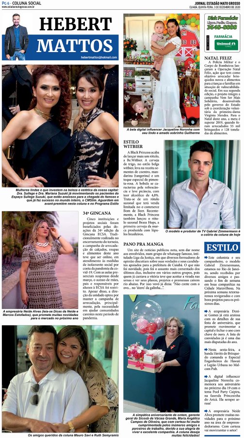 Coluna Social: 03-12-2020