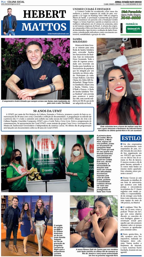 Coluna Social: 12-12-2020