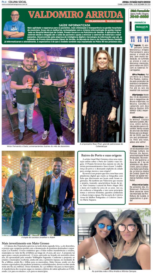 Coluna Social: 16-12-2020