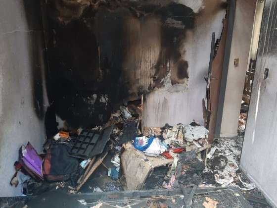 Fogo em residência