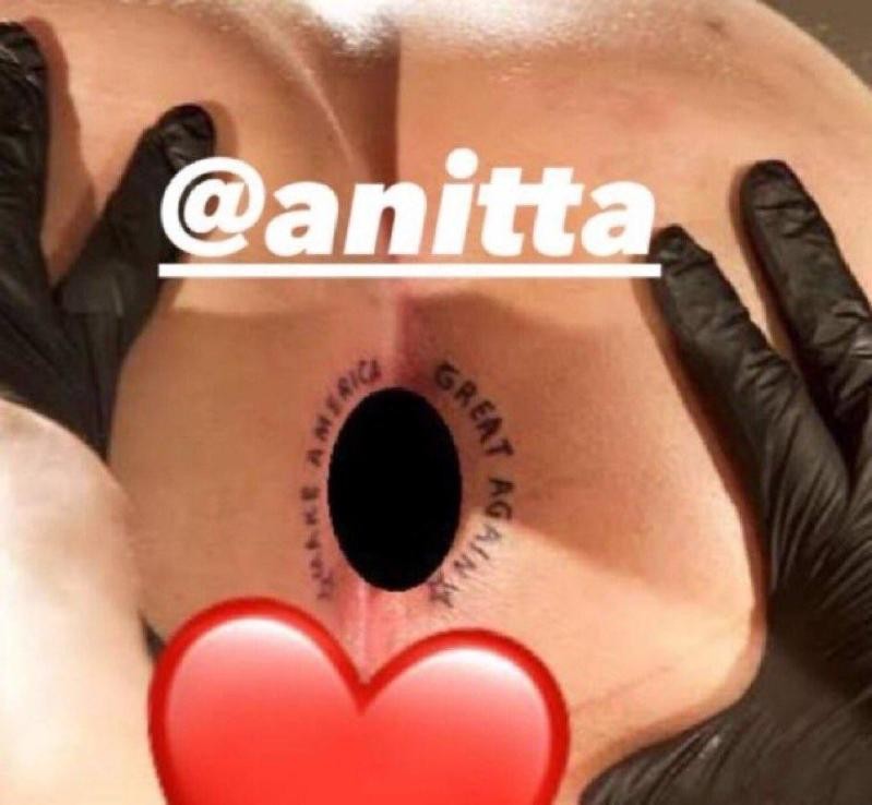 Vaza suposta imagem da tatuagem no ânus feita por Anitta