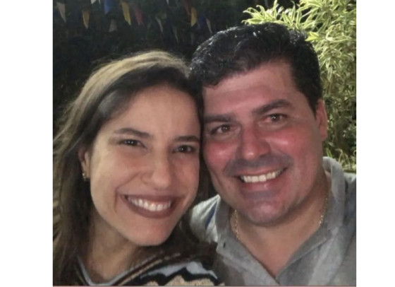 Raquel Lyra com o marido Fernando Lucena