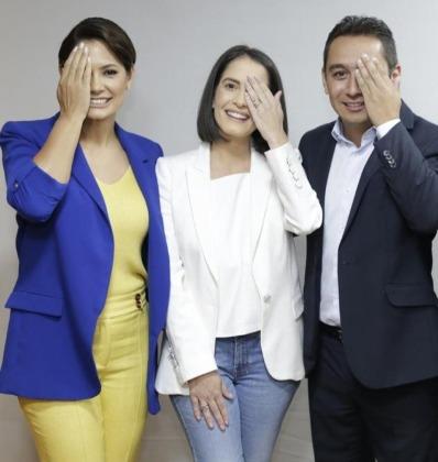 Michele Bolsonaro, Amália Barros e Eduardo Torres