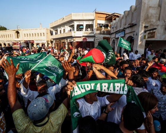 Comemoração da vitória da Arábia Saudita na Copa 