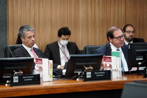 conselheiros Mauro Martins e ministro Luis Felipe Salomão