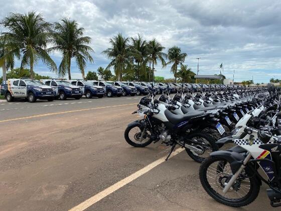 equipamentos e motos policia militar