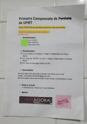 CAMPEONATO DE MASTURBAÇÃO NA UFMT