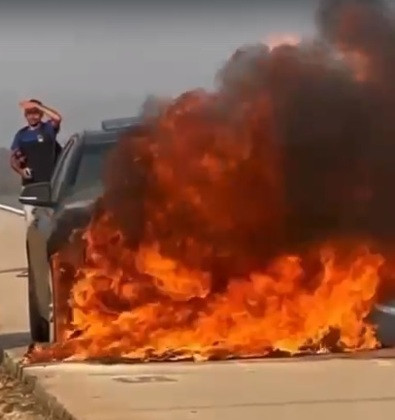 BMW pegando fogo