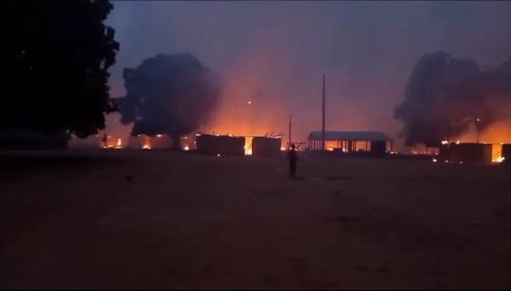 incêndio aldeia 