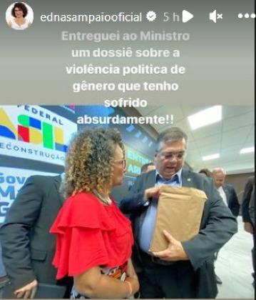 vereadora edna com ministro flavio dino