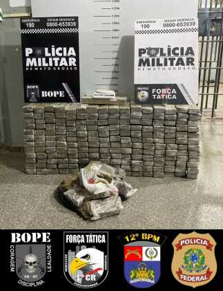 195 kg de maconha apreendido em Cuiabá