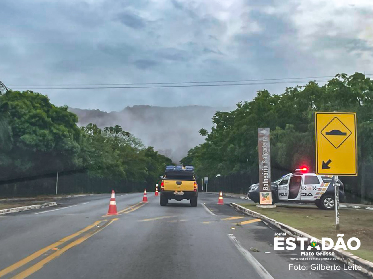 Estrada de Chapada está parcialmente interditada neste domingo