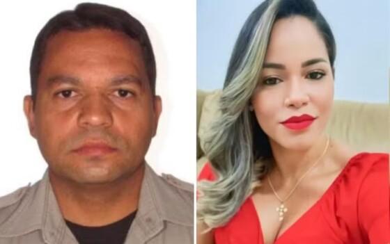 Policial militar Jackson de Jesus e a ex Adriana Leite