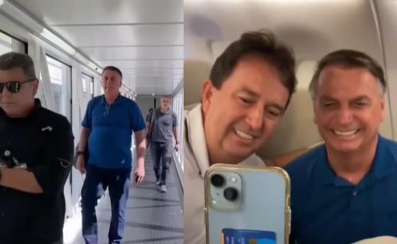 Bolsonaro no avião