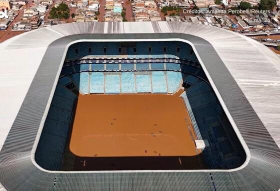 Arena Grêmio alagada