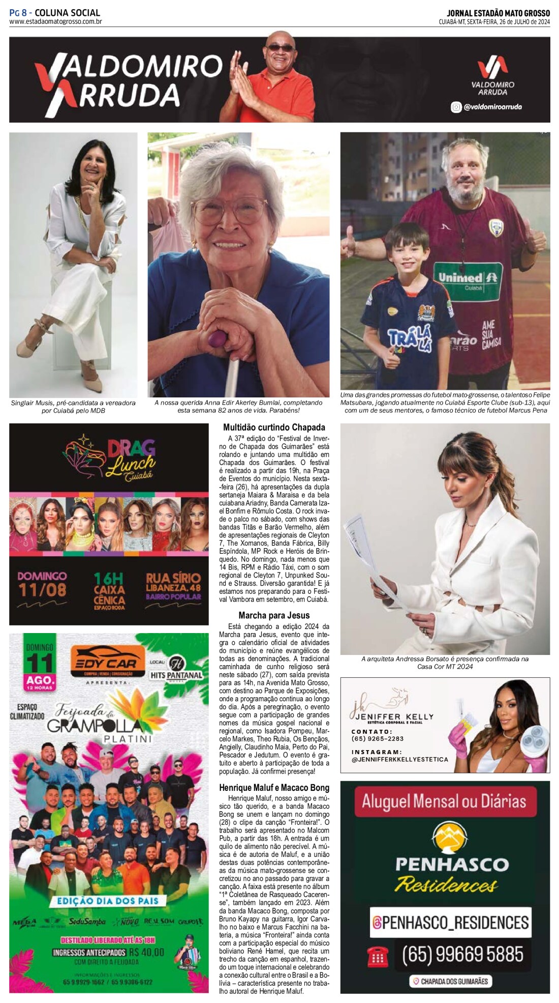 Coluna Social: 26-07-2024