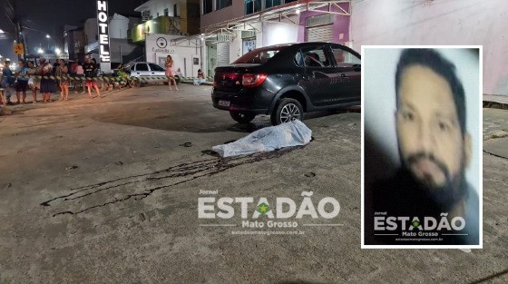 Homem morto em frente a hotel 