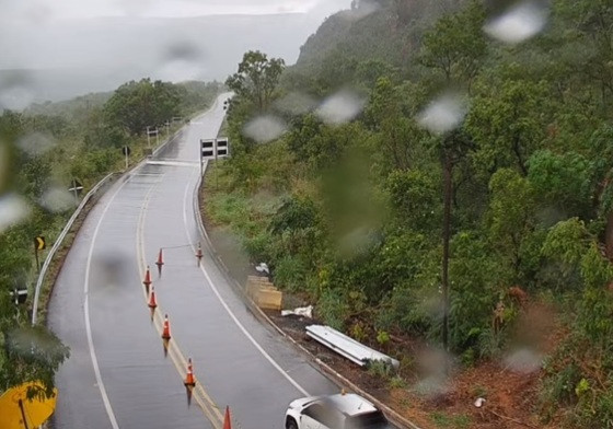 Portão do Inferno na MT-251, interditado por causa das chuvas