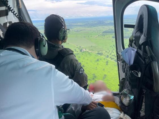 Ciopaer realiza transferência de paciente de Salto do Céu para Cáceres