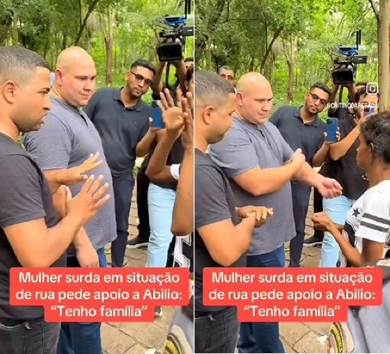 Abilio e mulher em situação de rua 