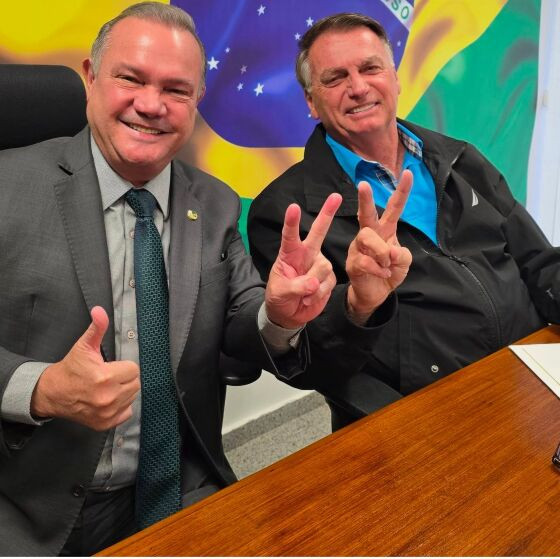 Wellington Fagundes e Jair Bolsonaro