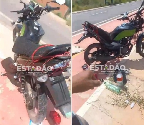 moto destruida 