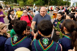Prefeito e primeira-dama reforçam apoio ambiental em evento no Parque das Águas