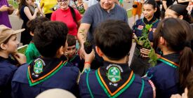 Prefeito e primeira-dama reforçam apoio ambiental em evento no Parque das Águas 