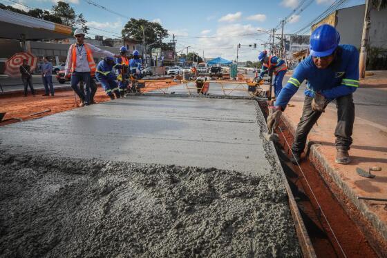 obras BRT concretagem