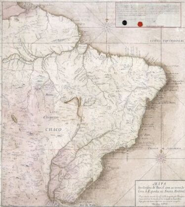 O mapa acima foi utilizado pelas coroas para celebrar o Tratado de Madri de 1750, momento histórico da criação da capitania (1748) e fundação da Vila Bela 1752.
