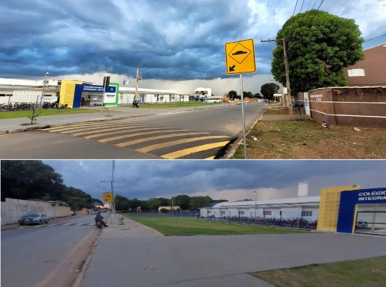 Falta de sinalização em escolas do Pedra 90