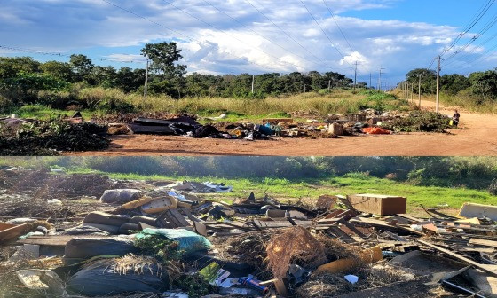 Descarte irregular no bairro Itapajé
