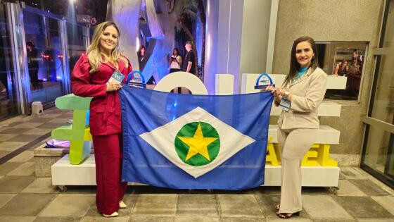 Joelma Pires, diretora da EE Ulisses Guimarães e Luciana Ines Arana, coordenadora da EE Albert Einsten