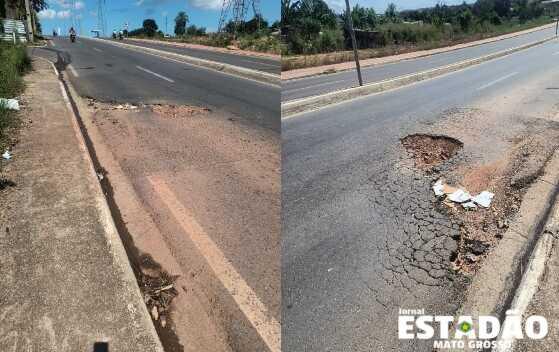 Buraco escondido na Avenida Contorno Leste