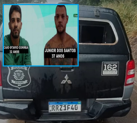 Criminosos estavam sendo levados de Rondonópolis à PCE quando conseguiram fugir da escolta da Polícia Penal