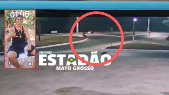Acidente ocorreu durante a madrugada e foi registrado por câmeras de monitoramento