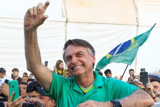 Ex-presidente Jair Bolsonaro em Goiânia, Goiás