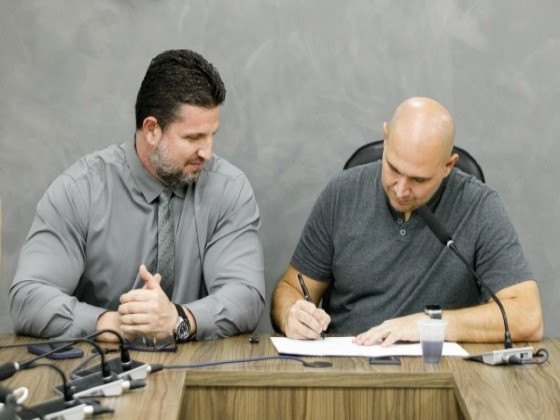 Vereador Rafael Ranalli e prefeito Abilio Brunini.