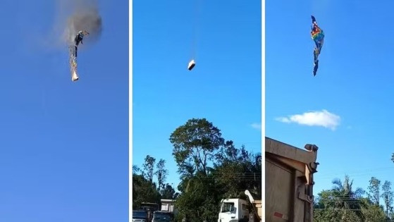 Queda de balão em Praia Grande (SC) 