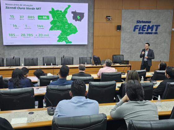 O Sicredi apresentou soluções da cooperativa voltadas ao desenvolvimento de empreendimentos de pequeno porte