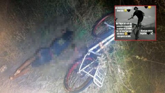 Luiz estava caído ao lado de uma bicicleta no bairro Olhos d’Água