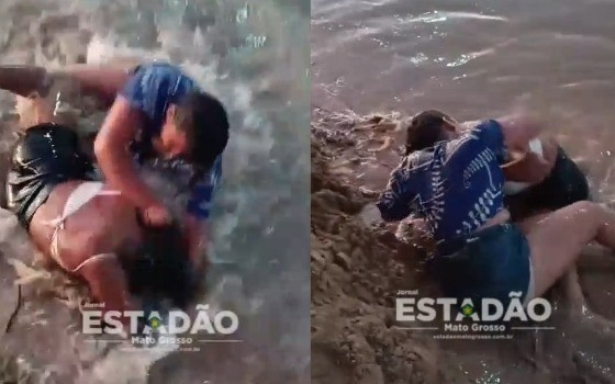 Cena de pancadaria à beira do rio virou assunto em Luciara