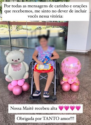 Menina sobrevive a ataque brutal e recebe alta médica