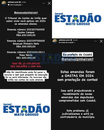 Abílio acusa ex-prefeito Emanuel Pinheiro de desviar R$ 10 milhões em emendas