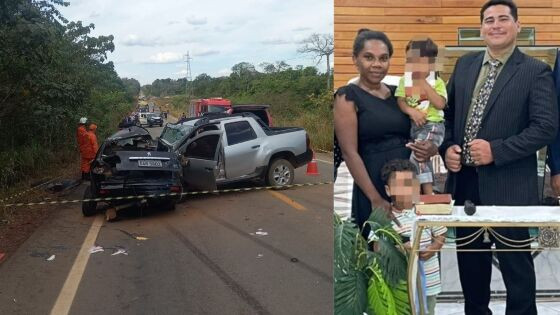 A colisão, que envolveu uma picape Renault Oroch e um Peugeot 207 Sedan